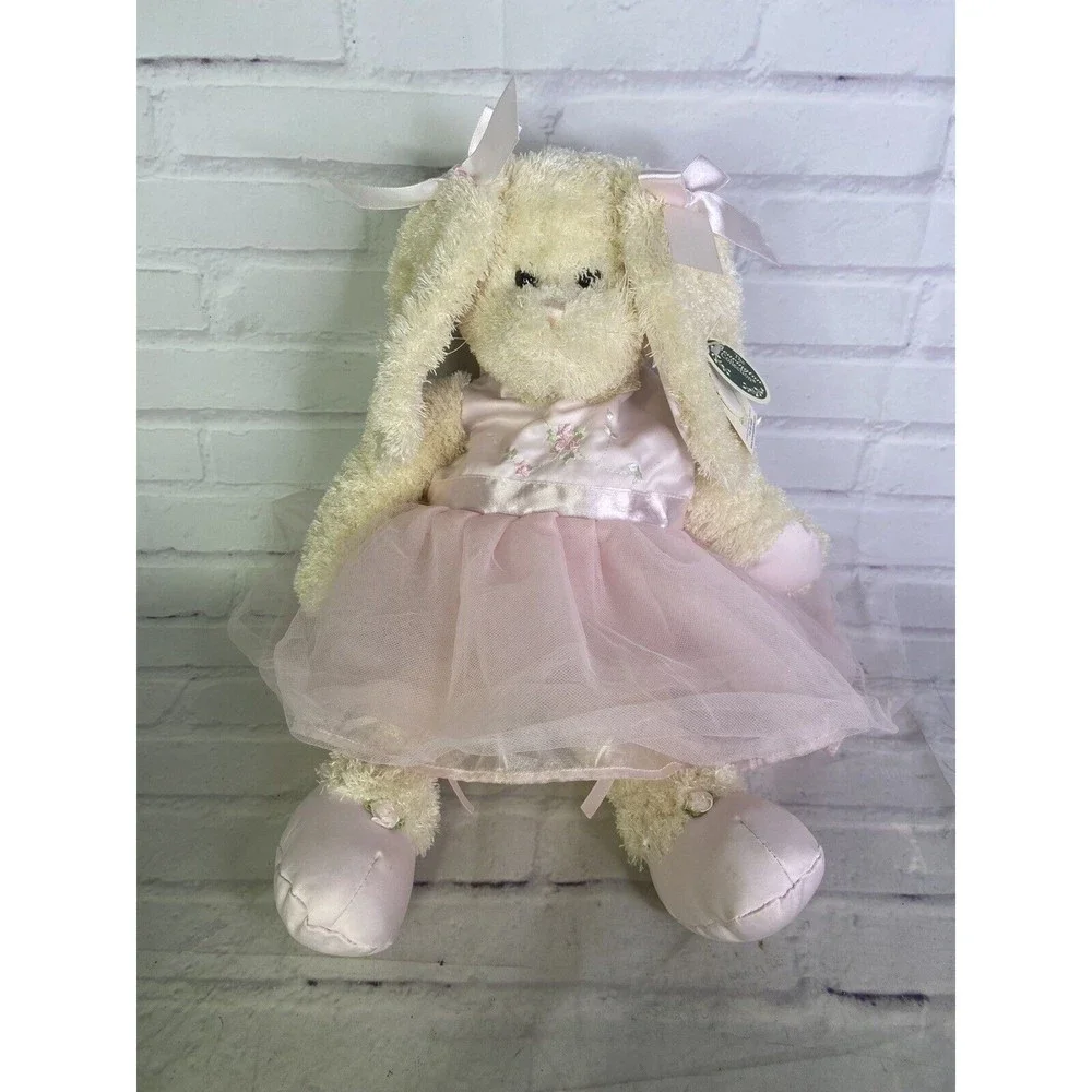 Bearington Collection Lil Ballerina Bunny Rabbit Plush Backpack Bag With Tutu